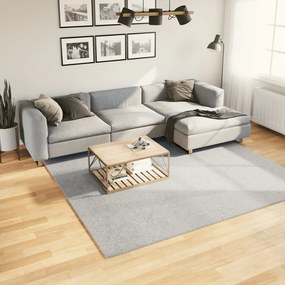 vidaXL Tapete pelo curto macio e lavável HUARTE 240x240 cm cinzento