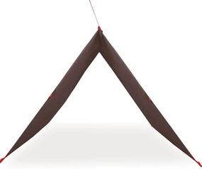 Lona de campismo 366x306 cm impermeável castanho