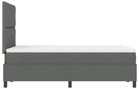 Cama Box com Colchão Cinza Escuro 120x200 cm Tecido