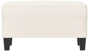 Banco 70x35x41 cm couro artificial cor creme