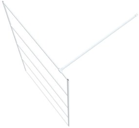 Divisória de chuveiro 115x195 cm vidro transparente ESG branco