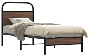 vidaXL Estrutura cama s/ colchão derivados madeira carvalho castanho