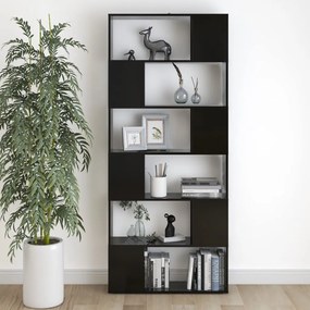 Estante/divisória 80x24x186 cm derivados de madeira preto