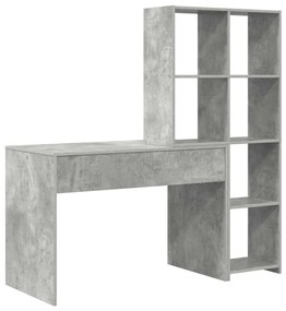 Mesa Cinzento cimento 138.5 x 55 x 143 cm Madeira processada