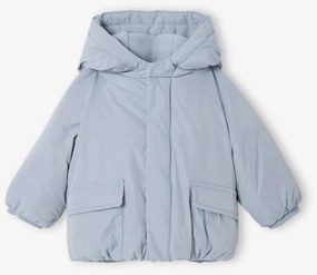 Blusão com capuz e forro polar, para bebé  azul-cristalino