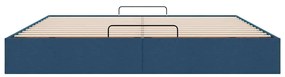 Estrutura de cama otomana sem colchão 200x200 cm tecido azul