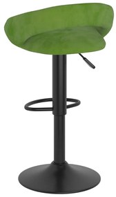 Bancos de bar 2 pcs veludo verde-claro