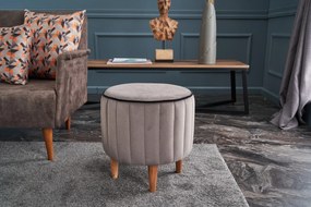 Pouffe Lindy – Cinzento – 40x40x40 cm
