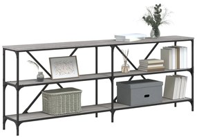 Mesa consola 200x30x75 cm derivados madeira/ferro cinza sonoma