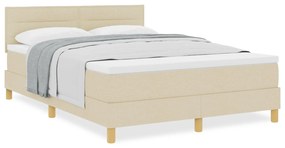 Cama Box Spring com Colchão Creme 160x200 cm Tecido