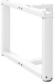 Pés para mesa de centro em forma de T, 2 peças, branco, 60x25x(42-43)