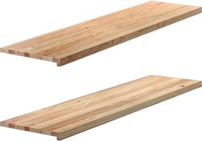 vidaXL Soleiras da janela 2 pcs 160x40x2cm carvalho maciço não tratado