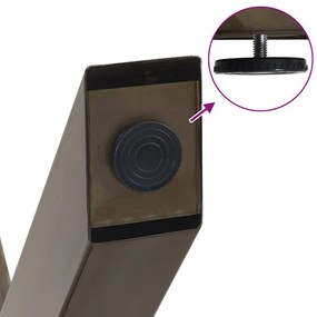 Pés para mesa de centro em formato de X, 2 peças, aço natural, 50x(42-