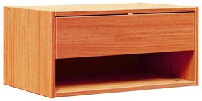 Mesa de Cabeceira Montada na Parede 2 pcs Castanho-mel