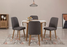 Conjunto de Mesa de Jantar Extensível e Cadeiras Vina – Pinho Atlântic