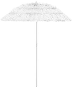 vidaXL Guarda-sol de praia Hawaii 180 cm branco