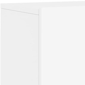 6 pcs móveis de parede p/ TV derivados de madeira branco