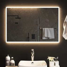 vidaXL Espelho de casa de banho com luzes LED 90x60 cm