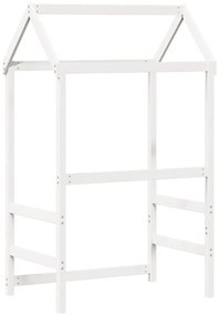 Telhado de cama infantil 98x70x176,5 cm pinho maciço branco