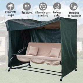 Cobertura do balanço Jardim com zíper Coberta para móveis de exterior 205x124x164cm