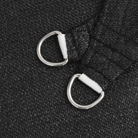 Para-sol estilo vela 160 g/m² 5x5 m PEAD preto