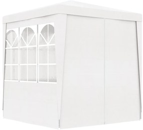 Tenda festas com paredes laterais 2,5x2,5m 90g/m² branco