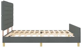 Cama vidaXL Cinza Escuro 180x200 cm Tecido