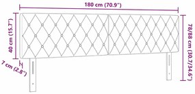 Cabeceira LED com botão de cristal, estofada em veludo preto, 90 cm