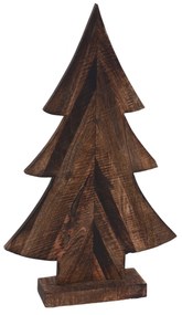 Árvore Natal Madeira Castanha 43X6X25CM