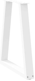 Pés para mesa de jantar em formato de V, 2 peças, branco, 60x(72-73) c