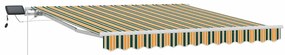 Toldo Retrátil Verde e amarelo 300 x 250 cm Verde e amarelo