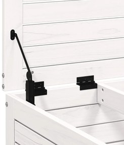Apoio de pés p/ jardim c/ almofadão pinho maciço branco