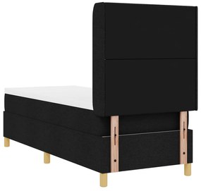 Cama Box com Colchão vidaXL Preto 80x200 cm Tecido