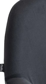 Banco de bar Braga em veludo (1 UNIDADE) com estrutura branca 51 x 89-109 x 52 cm Preto