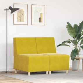 vidaXL Cadeiras de Sofá 2 pcs Amarelo 55 x 74 x 82 cm Veludo