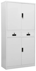 vidaXL Armário de escritório 90x40x180 cm aço cinzento-claro