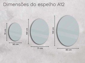 Espelho oval com iluminação LED A12