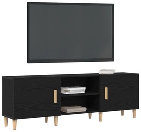 Suporte para TV vidaXL - Carvalho Preto, 150x30x50 cm, Feito de Madeir