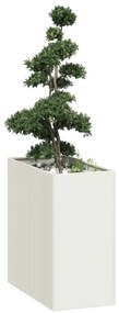 vidaXL Vaso floreira 40x80x80 cm aço branco