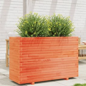 Vaso/floreira de jardim 110x40x72,5cm pinho maciço castanho mel