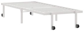 Estrutura de cama sem colchão Dobrável 75x190 cm aço branco