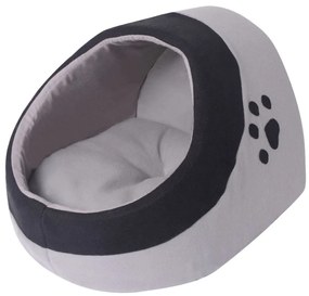 vidaXL Ninho para gato cinzento e preto L