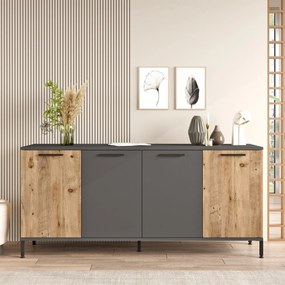 Console RL4 – Atlantic Pine Anthracite – 160 cm x 71,8 cm x 40 cm