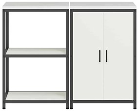Conjunto de Armazenamento de Cozinha 2 pcs Branco