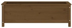 Canteiro elevado jardim 119,5x40x39cm pinho maciço castanho-mel