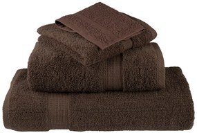 Toalhas de sauna premium SOLUND 4pcs 80x200cm 600 gsm castanho