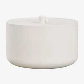 Base De Guarda-sol Com Mesa Integrada Redonda Ø60 Cm Em Cimento Darwys Branco - Sklum