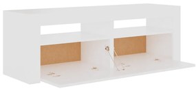 Móvel de TV Benita - Cor Branco - Com Luzes LED - 120x35x40 cm - Desig