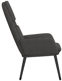 Cadeira de descanso tecido cinzento-escuro
