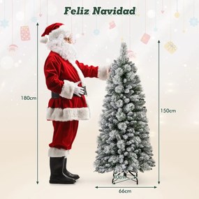 Árvore de Natal decorativa artificial de 150 cm com agulhas de pinheiro 378 pontas de ramos 130 luzes LED brancas quentes Secção dobrável Verde